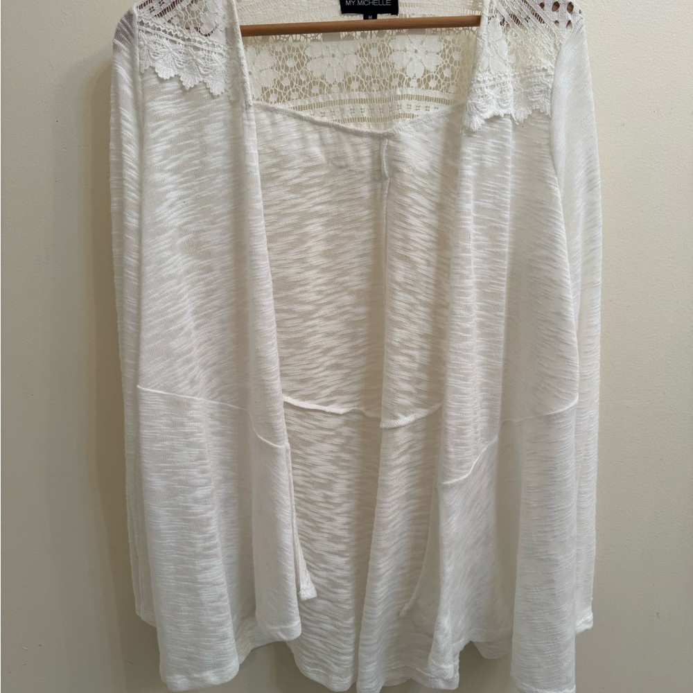 White Lacey Cardigan - Picture 4 of 9